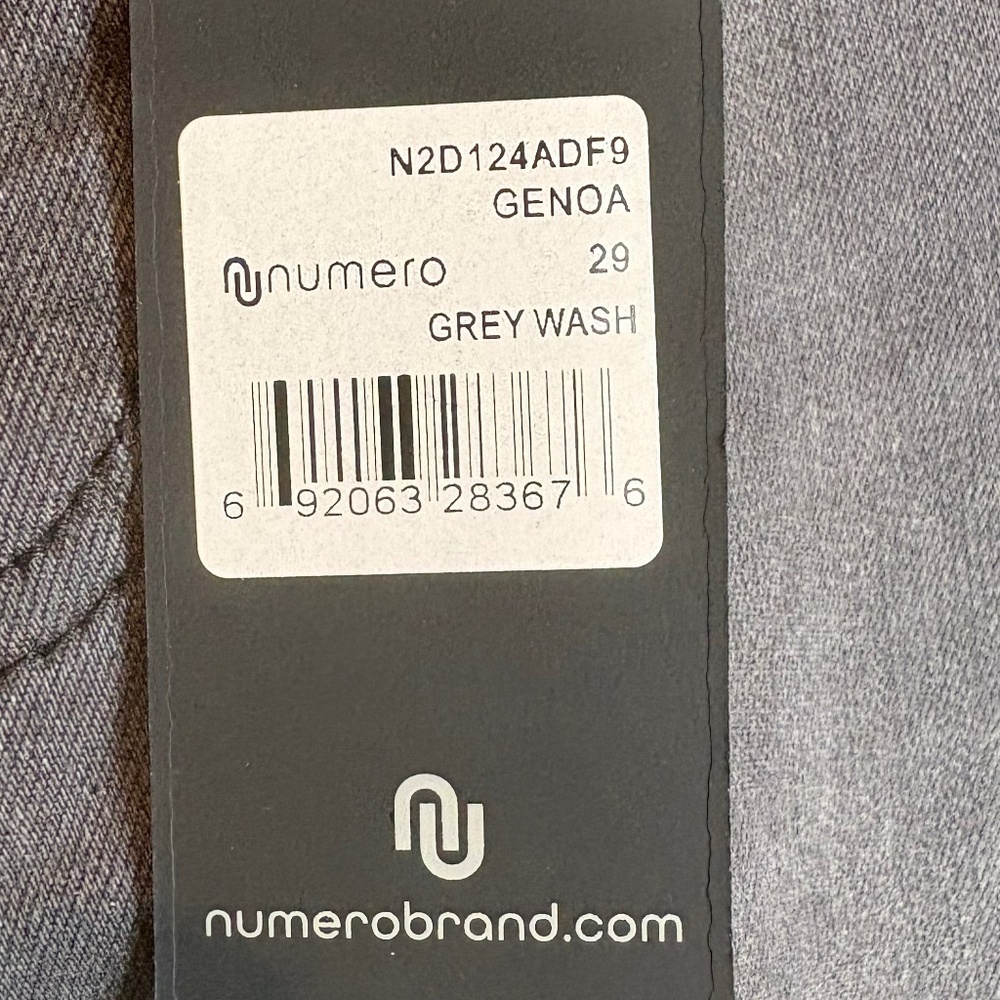 NWT Numero Gray Wash (Faded Black) Genoa High Rise Super Skinny Stretchy Jeans - Picture 10 of 12